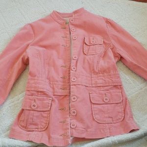 Dark pastel pink band jacket